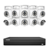 16 Channel 4K PoE Bullet & PTZ Security Camera System, 8MP Outdoor PoE IP Cameras, Pan & Tilt, ONVIF Supported NVR, Two-Way Audio, Smart Human/Vehicle Detection (2x IP Cameras+8x PT Cameras)
